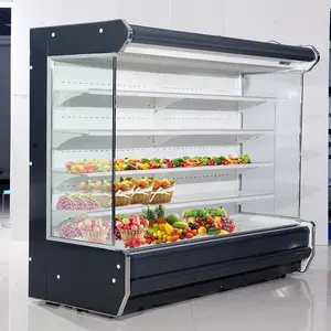 Supermarket Minuman Energi Merchandise Kulkas Komersial Freezer Display Multi Deck Buah Kulkas