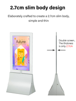 Affichage publicitaire numérique double face sur pied, écran LCD ultra-fin Android 4K de 43 pouces sur mesure