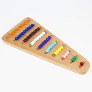 Matériel Montessori, aides pédagogiques, jouets éducatifs, perles colorées, escaliers avec plateau, matériaux mathématiques, vente en gros - Product Image 2