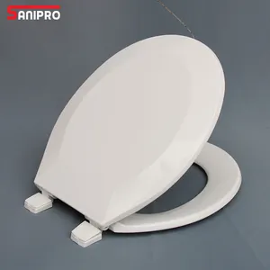 SANIPRO penutup kursi Toilet baru Amerika standar murah plastik PP pemasangan bawah lembut tutup Toilet