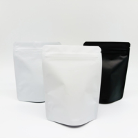 Usine en stock mat noir blanc feuille d'aluminium Doypack Mylar sac de rangement debout sacs à fermeture éclair pour l'emballage alimentaire