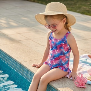 <span class=keywords><strong>Maillot</strong></span> <span class=keywords><strong>de</strong></span> <span class=keywords><strong>bain</strong></span> une pièce pour filles, imprimé galaxie, ourlet à volants, extensible et doux, pour tout-petits, vêtements <span class=keywords><strong>de</strong></span> plage, pour fête à la piscine, été - Product Image 1