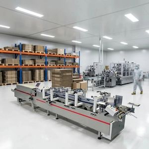 Small 650G Lock Bottom <b>Folder</b> Hydraulic Glue Machine Automatic Multi Color Tea Food Machine for <b>Plastic</b> Cartons High Speed - Product Image 1