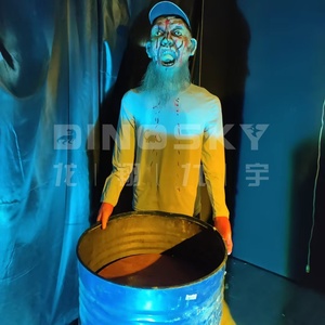 Dinosky Casa Embrujada: Modelo Animado de Animal Animatrónico para <span class=keywords><strong>Escape</strong></span> <span class=keywords><strong>Room</strong></span> de Terror, Diseño de Casa Embrujada, Parque Temático y Parque de Atracciones - Product Image 4