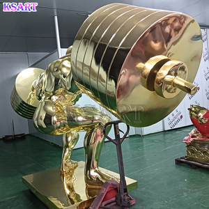 Lớn Electroplated thể hình cử tạ bức tượng thể dục Câu lạc bộ điêu khắc phòng tập thể dục trang trí Chrome mạ <span class=keywords><strong>GORILLA</strong></span> Vua <span class=keywords><strong>Kong</strong></span> - Product Image 6