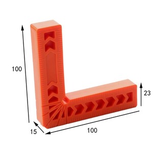 L-Shaped Plastic Angle Ruler 100mm 90-Degree Right Angle Positioning Tool For Woodworking Home Use - Product Image 1