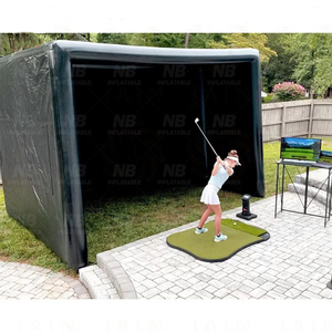 Tente de simulation de golf gonflable personnalisée en usine, imperméable, avec pompe à air électrique, durable et moderne pour l'extérieur - Product Image 1