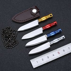 Mini Cuchillo de Acero Inoxidable Colorido y Duradero para Acampar al Aire Libre - Cuchillo Portátil para Llavero, Frutas y Regalos con Caja de Empaque - Product Image 2