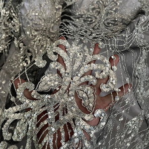 Nuevo Tul Brillante con Cristales Azules y Purpurina, Precio Razonable, Tul en Polvo, Tela 3D con Purpurina, Tul de Malla para Vestido de Novia - Product Image 2