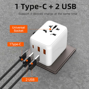Pd 20W Type-C USB nhanh điện tường sạc điện du lịch Adaptor quốc tế đa cắm phổ Travel Adapter - Product Image 5
