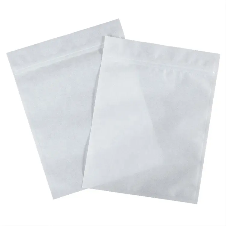 Gıda sınıfı çevre dostu çay paketleme pamuk elyaf kağıt kilitli torbalar