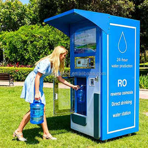 Distributeur d'eau RO extérieur personnalisé pour écoles, usines, centres commerciaux, avec QR code, jetons et filtres multiples - Product Image 1