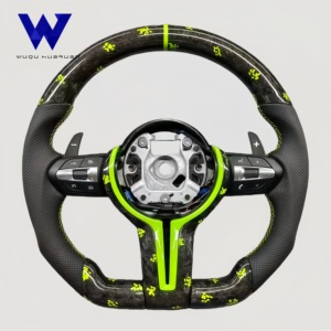 Volante in Fibra di Carbonio Forgiata Verde con Motivo, Adatto per <span class=keywords><strong>BMW</strong></span> F10 F30 F11 E90 E70 <span class=keywords><strong>E87</strong></span> E92 <span class=keywords><strong>F20</strong></span> F21 F31 F32 F07 F12 M3 M6 - Product Image 1