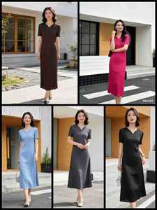 ชุดเดรสพลีททรงหลวม แขนยาว สีพื้น สไตล์มิยาเกะ รุ่นใหม่ประจำฤดูร้อนปี 2026 ไซส์ใหญ่ ขายส่งเสื้อผ้าจำนวนมาก - Product Image 6