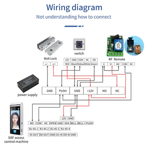 XIMIIR Factory 5 líneas doble cerrojo eléctrico puerta sin marco cerradura de puerta de vidrio cerrojo eléctrico para puertas de vidrio NO <span class=keywords><strong>COM</strong></span> - Product Image 6