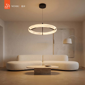 Lampe suspendue en albâtre espagnol pour villa, hôtel, salon, salle à manger, salle de séjour - Product Image 3