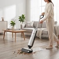 Nettoyeur de sols humides et secs avec aspirateur et serpillière à rouleaux, laveuse de sols commerciale, serpillière électrique, aspirateur, nettoyeur de tapis, appareil ménager