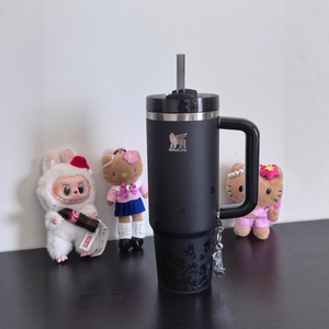 Gobelet isotherme en acier inoxydable 40 oz avec poignée, dégradé arc-en-ciel, tasse de voyage sous vide, camping, écologique - Product Image 2