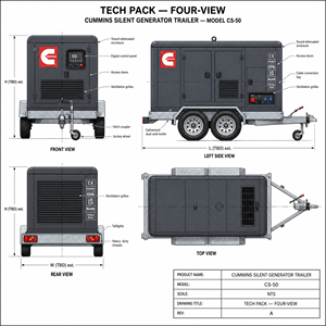 เครื่องกำเนิดไฟฟ้าดีเซล Cummins Professional 50Hz 100kw แบบเงียบ สตาร์ทอัตโนมัติ พร้อม ATS คุ้มค่า ประหยัดพลังงาน บำรุงรักษาง่าย - Product Image 6