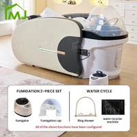 Lit de Spa Électrique Professionnel pour Soins du Visage et Lavage des Cheveux avec Massage et Hydromassage Intégré