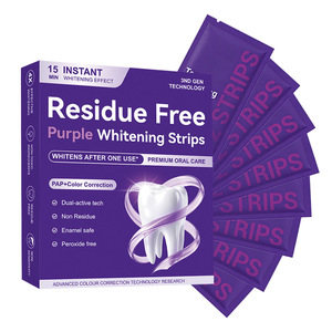 Tiras Blanqueadoras de Dientes Púrpuras Sin Residuos, Efecto Blanqueador Instantáneo en 15 Minutos, Tecnología de 3.ª Generación, Corrección de Color PAP - Product Image 5