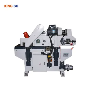 KINGISO Industrial Double Two Side Woodworking Machine Planner Spiral Cutter Thicknesser And Wood Surface Planer