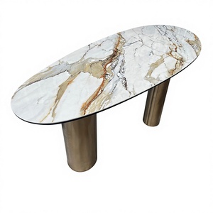 Luxury Modern Design Marble Top <strong>Stable</strong> Dining <strong>Table</strong> for Home Furniture Apartment Villa Hotel Dining Rooms - Product Image 4