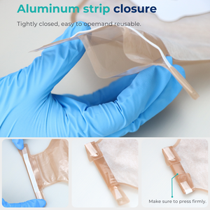<span class=keywords><strong>Bolsa</strong></span> de Colostomía Impermeable Desechable Médica BLUENJOY para Adultos Suministros de Ostomía con Tira de Velcro - Product Image 6