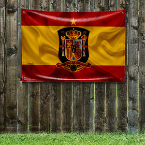 Banderas personalizadas del equipo nacional de fútbol de <span class=keywords><strong>España</strong></span> para decoración de dormitorio, tapicería para colgar en la pared, decoración de habitación, banderas divertidas para exteriores de 3x5 pies - Product Image 5