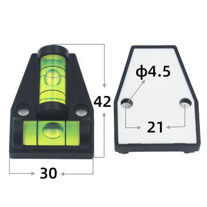 Nivel de burbuja HACCURY Mini tipo T de doble eje, 30x42mm, negro, para herramientas de bricolaje - Product Image 1