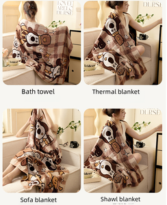 <span class=keywords><strong>Toalla</strong></span> <span class=keywords><strong>de</strong></span> Baño Rectangular <span class=keywords><strong>de</strong></span> Cuatro Capas <span class=keywords><strong>de</strong></span> Algodón 100% Puro <span class=keywords><strong>de</strong></span> Secado Rápido con Estampados <span class=keywords><strong>de</strong></span> Dibujos Animados para Uso Familiar en el Hogar, Mejora la Experiencia del Baño - Product Image 4