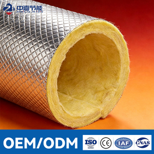 Rouleau d'isolation en laine de verre haute densité, ignifuge, classe A1, matériau d'isolation thermique pour murs d'usine - Product Image 1
