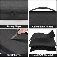 Étui organisateur de lunettes et de lunettes de soleil de voyage en polyester durable à 8 emplacements, fermeture éclair EVA, étanche, antichoc, multifonctionnel