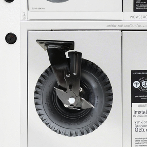 <span class=keywords><strong>8</strong></span>/10 Zoll Pneumatisches Gummi-Schwenkplattenrollenrad für Gepäckwagen mit Seitenbremse - Product Image 6