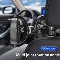 Ventilateur de siège de voiture USB double tête, 3 vitesses réglables, rotation à 360 degrés, silencieux, refroidisseur d'appui-tête arrière, ventilateur d'air portable