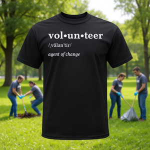 Camiseta Volunteer Agent Of Change, camiseta promocional unisex negra para adultos - Product Image 3