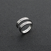 Sinnvolles Geschenk Schmuck verstellbare Edelstahl-Gravur-Inspirationsringe für Damen und Herren