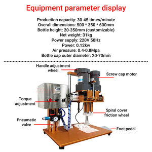 Hot Bán Máy Tính Để Bàn Bán Tự Động Máy Đóng Nắp Tốc Độ Cao Mô Hình Xoắn Ốc Máy Đóng Nắp Cho Gpi <span class=keywords><strong>Cap</strong></span> Đầu Bơm - Product Image 2