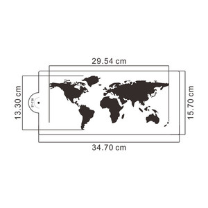 Mẫu In Trái Đất Bản Đồ Bánh Ren Thảm Phun Mẫu DIY Baking Phụ Kiện Bánh Trang Trí Stencils - Product Image 4