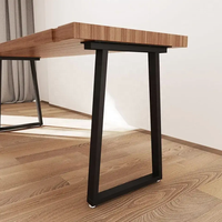 Pieds de meuble modernes pour banc, personnalisables, en tôle pliée, métal noir, pour canapé, table d'appoint, salle à manger, salon, chambre à coucher, pour le bricolage