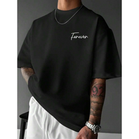 T-shirt unisexe pour homme, coupe ample, 100% coton, tissu dobby respirant, col rond, imprimé vintage, design « Paix, Bénédiction Éternelle, Foi »