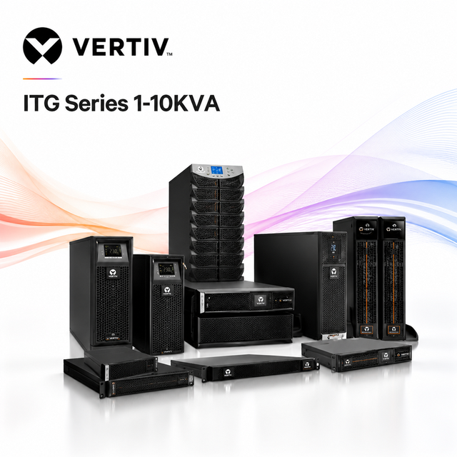 Vertiv ITG Series 1-10KVA Rack-mounted UPS Double Conversion Pure Online Structure Online Rack Tower UPS for Data Center