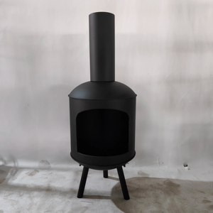 Giardino esterno nero Chimineas pozzo del fuoco a legna con barbecue griglia a <span class=keywords><strong>carbone</strong></span> eleganti caminetti <span class=keywords><strong>per</strong></span> l'intrattenimento all'aperto - Product Image 1
