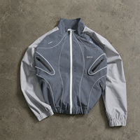 Blouson Bomber Unisexe Personnalisé Style Vintage Streetwear Col Montant Zippé Coupe-Vent Matelassé Décontracté Type Aviateur