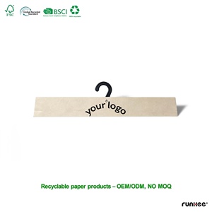 Colgador de Muestras de Tela Ecológico de Estilo Vintage, de Cartón Kraft Personalizado, con Gancho, Venta Caliente FSC - Product Image 1
