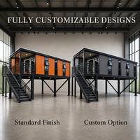 Maison conteneur modulaire pliable 20ft 40ft avec panneaux sandwich en acier et design respirant