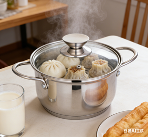 Casserole en acier inoxydable <span class=keywords><strong>Fissler</strong></span> 304, fabrication indienne, vente en gros, 2 pièces, ensemble de cuisine de luxe de qualité supérieure, marmites à soupe et à bouillon - Product Image 2