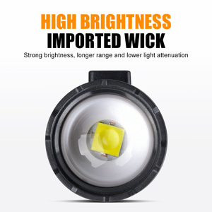 Пластиковый фонарик из АБС-пластика XHP70, светодиодный ЖК-дисплей с цифровым дисплеем, красный синий свет, резак для ремня безопасности, 4500 люмен, масштабируемый наружный фонарик - Product Image 2