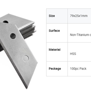Cuchilla autoafilable de 79x25x1mm para producción de alfombras en telares de alfombras - Product Image 2