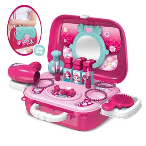 Hete Verkoop 2 In 1 Prinses Tas Make-Up Voor Kinderen Speelgoed Sieraden Kit Prinses Dress Up Doen Alsof Make-Up Set Voor Meisjes